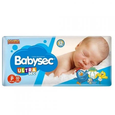 Fralda Babysec Ultra Jumbo P com 30 Galinha Pintadinha