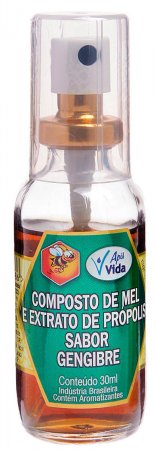 Extrato de Propolis Apis Vida Sabor Gengibre em Spray com 30ml