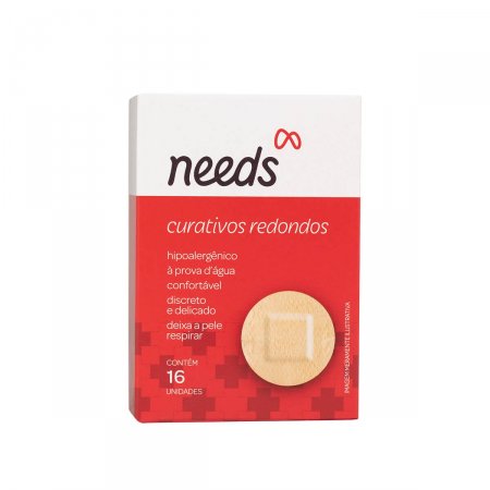 Curativo Redondo Needs À Prova D'Água com 16 unidades