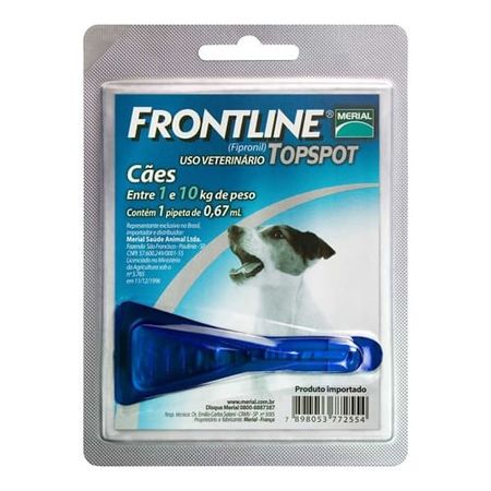 Antipulgas e Carrapatos Frontline Topspot para Cães até 10 Kgs