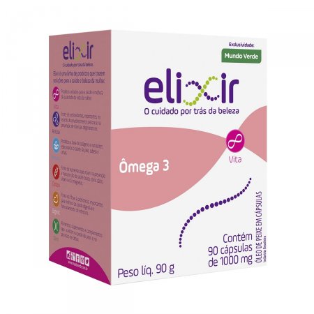 Ômega 3 Elixir 1000mg com 90 cápsulas