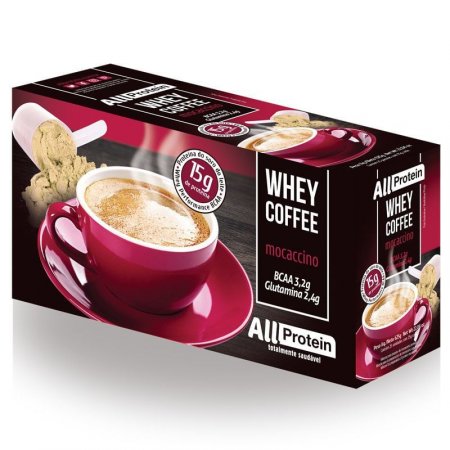 Whey Coffee All Protein - Café proteico Mocaccino 625g (Caixa com 25 doses)