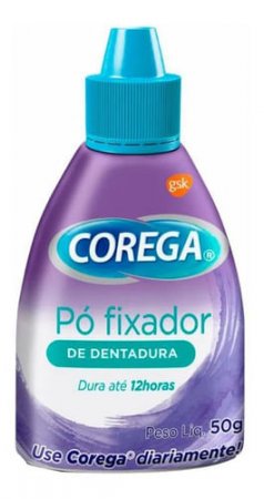 Fixador De Dentaduras Pó, Corega, 50g, Branco