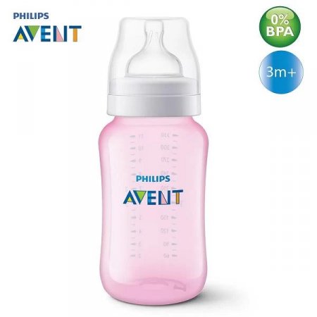 Mamadeira Classic PP 330ML Rosa Philips AVENT SCF817/17