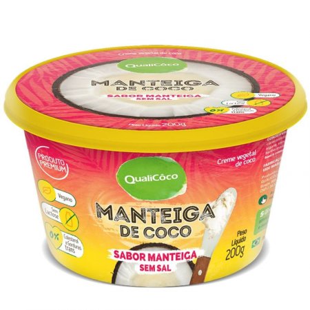 Manteiga de Coco Qualicoco 200g Sabor Manteiga