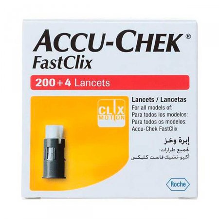 Lanceta Accu-Chek FastClix com 200 + 4 unidades