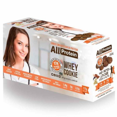 Whey Cookie All Protein Cacau - 8 Unidades