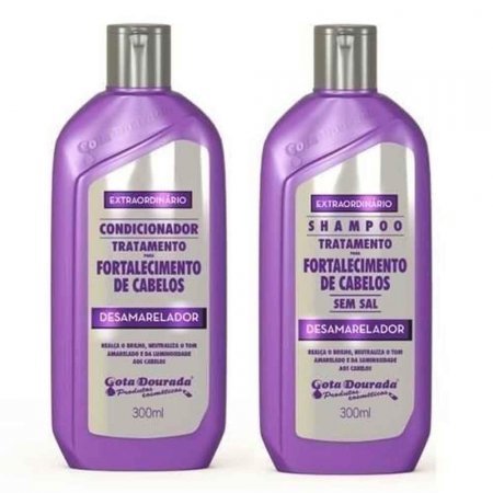 Shampoo + Condicionador Desamarelador Gota Dourada 300ML