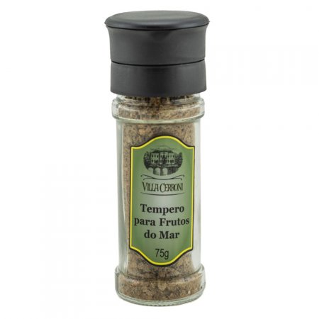 Tempero para Frutos do Mar - Moedor Reutilizável - Villa Cerroni - 75 g