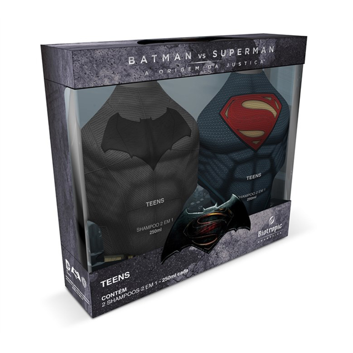 Kit Shampoo Infantil Batman X Superman 2 em 1
