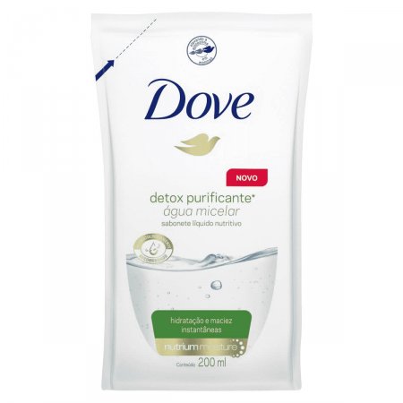 Sabonete Líquido Refil Nutritivo Dove Detox Purificante Água Micelar