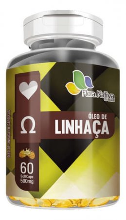 OLEO DE LINHACA 500MG 60 CAPSULAS - FLORA NATIVA - A