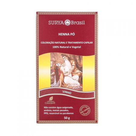 Henna em Pó Surya Brasil Natural Vinho 50g