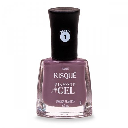 Esmalte Risqué Diamond Gel Lavanda Francesa Hipoalergênico com 9,5ml
