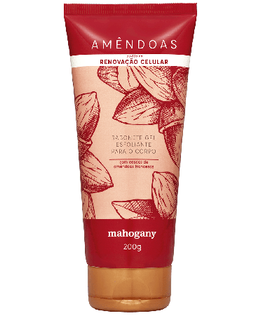 Sabonete Gel Esfoliante para o Corpo Mahogany Amêndoas 200g