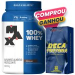 Deca Testona Evolution 60 Cápsulas Us Sport Nutrition Grátis 100% Whey Protein Chocolate 900g Max Titanium
