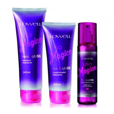 Shampoo+Condicionador+Fluido Liso Mágico Lowell 640Ml