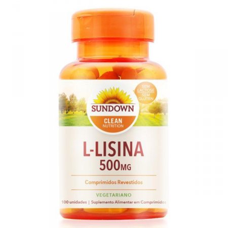 L-Lisina 500mg 100 Cápsulas Sundown Vitaminas