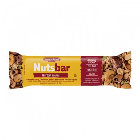 Barra de Castanhas Nutsbar com Proteína Vegana com 25g