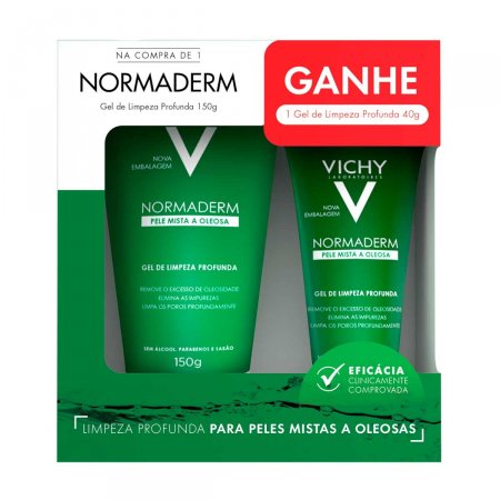 Kit Gel de Limpeza Produnda Vichy Normaderm com 150g + Gel de Limpeza com 40g