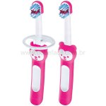 Escova de Dente MAM Babys's Brush 6 Meses+ Rosa com 2 unidades