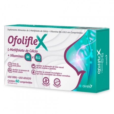 Ofoliflex Ácido Fólico+Vitaminas Airela C/60 Comprimidos