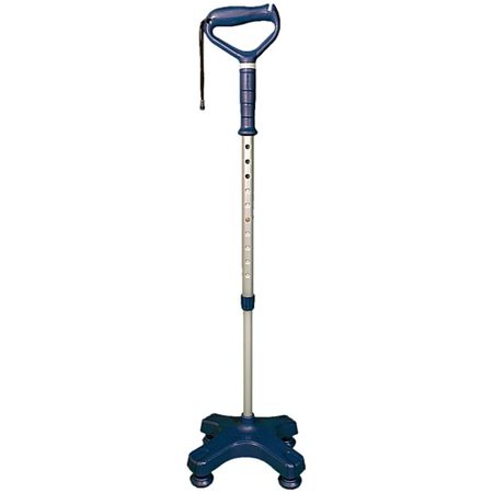 Bengala 4 Pontas em Alumínio com Apoio de Mão Mercur - Azul Escuro