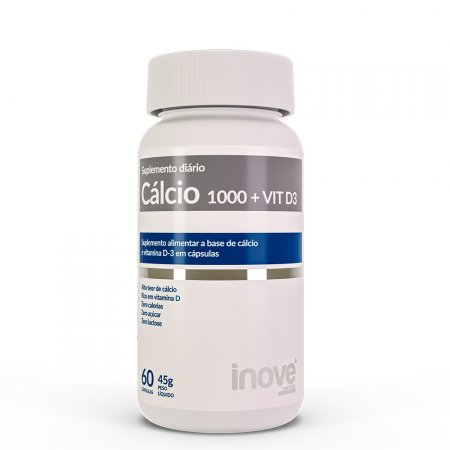 Cálcio 1000 + Vitamina D3 60 Cápsulas Inove Nutrition