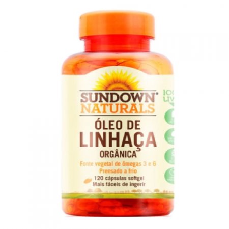 Óleo de Linhaça Orgânica 1000mg (120 Softcaps) - Sundown