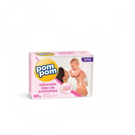 Sabonete em Barra Infantil Pom Pom Óleo de Amêndoas com 80g