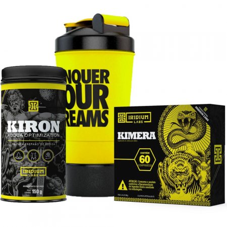 Kit Desinchar - Kimera Thermo + Kiron Chá Diurético + Coqueteleira Iridium Labs