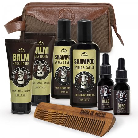 Kit Barba E Cabelo - Necessaire Barba De Macho - Ice Forest