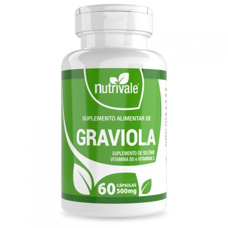 Graviola +Vitamina B5 +Selênio Natural 60 Capsulas500mg - Linduras