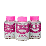 Kit 3 potes Cabelo Pele Unha BellaSoy (Ácido Hialurônico | Biotina | Colágeno | Vitaminas | Sais Minerais)