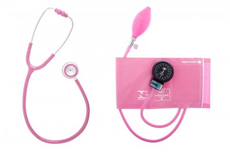 Kit Bic Aparelho de Pressão Com Esteto Duplo Rosa Black Adulto