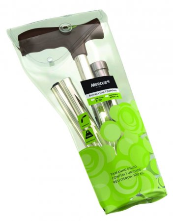 Bengala Tipo T Mercur Dobravel Prata Tamanho Único REF BC1530