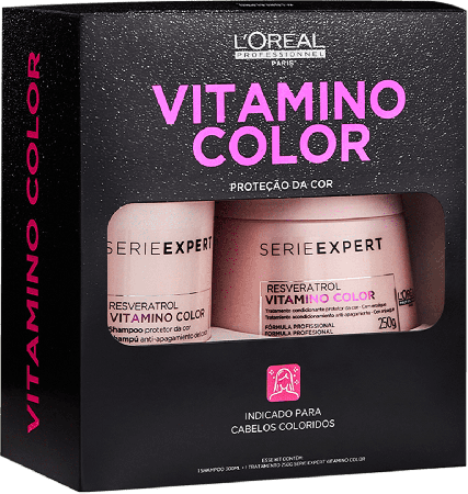 Loréal Professionnel Kit Vitamino Color Resveratrol Shampoo 300ml + Máscara 250g