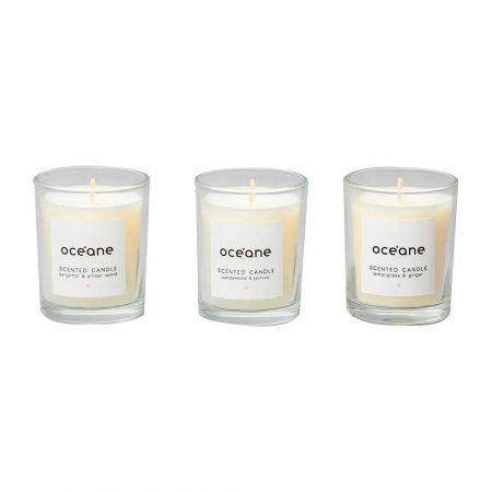 OCEANE SCENTED CANDLE KIT COM 3 VELAS
