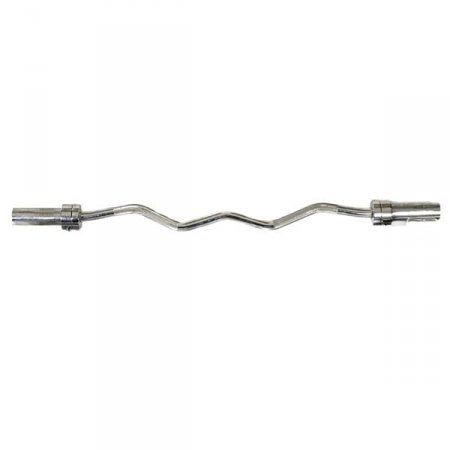 Barra Olímpica Cromada Ez-Curl (W) 1,20M Wellness - WK025