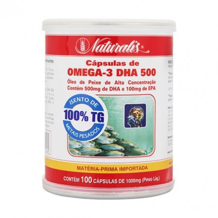 Ômega-3 DHA Naturalis 500 100 cápsulas