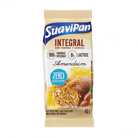 Bolinho Integral Suavipan Zero açúcar de Amendoim 40g