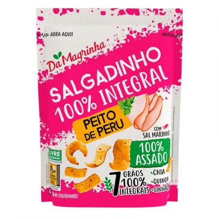 Salgadinho Integral Peito de Peru 30g - Da Magrinha