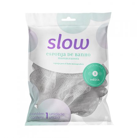 Esponja de Banho Slow Massageadora Cores sortidas
