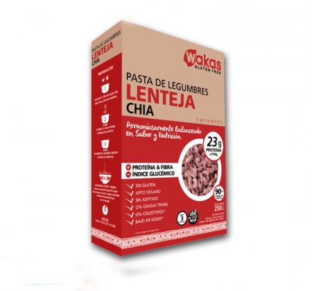 Massa Legumes Lentilhas 250g - Wakas