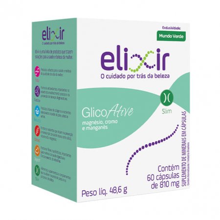 GlicoAtive 810mg 60 cápsulas - Elixir