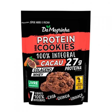 Cookies Protein 100% Integral Cacau Da Magrinha 100g