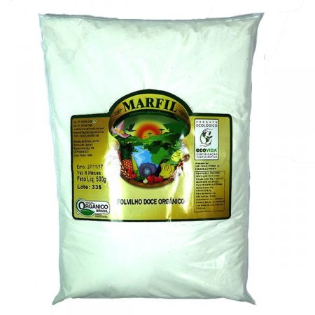 Polvilho Doce Orgânico (Fécula de Mandioca) Marfil 500g