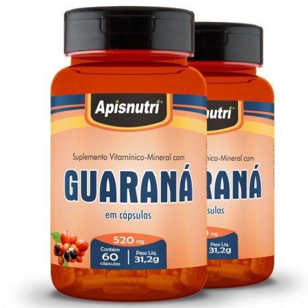 Kit 2 Guaraná Apisnutri 60 cápsulas