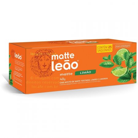 Chá Matte Leão com Limão - Caixa com 25 Unidades