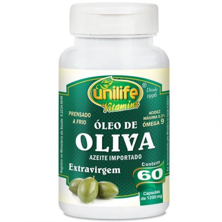 Óleo de Oliveira Extra Virgem 60 cápsulas Unilife